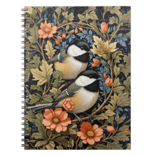 Two Beautiful Black-Capped Chickadees Notebook