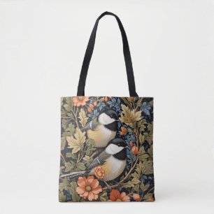 Two Beautiful Black-Capped Chickadees Tote Bag