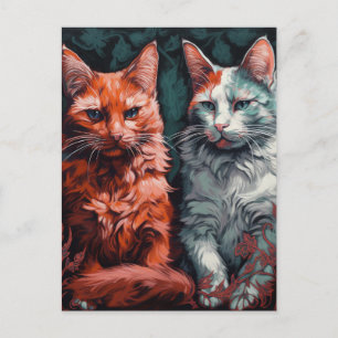Two Beautiful Cats Postcard