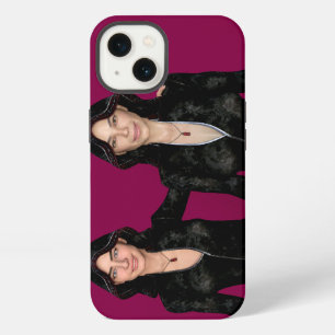 Two beautiful hacker women wearing hoodies iPhone 13 case
