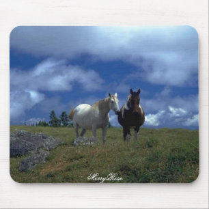 Two Beautiful Horses Mouse Mat