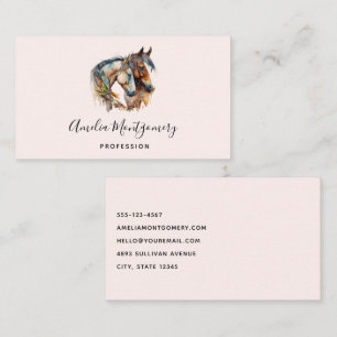 Two Beautiful Horses Western Boho Business Card