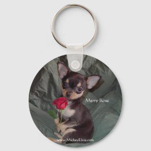 Two Beautiful Roses Key Ring