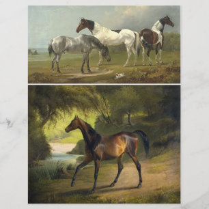 Two Beautiful Victorian-era Paintings of Horses