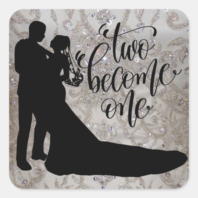 Two Become One Classic Round Sticker/Envelope Seal (Front)