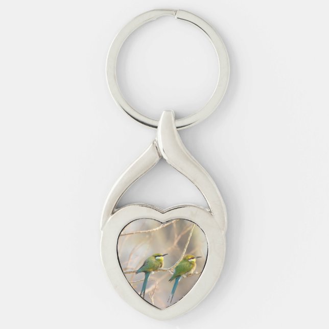 Two Bee-eaters Key Ring (Front)