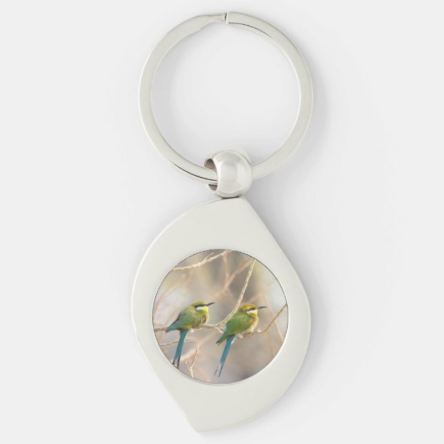Two Bee-eaters Key Ring (Front)