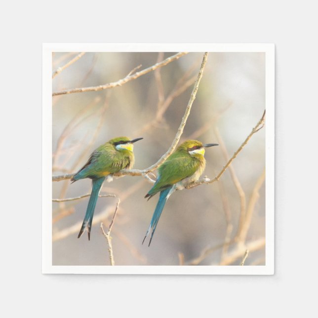 Two Bee-eaters Napkin (Front)