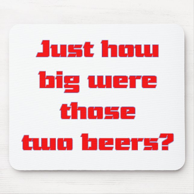 Two Beers Mouse Mat (Front)