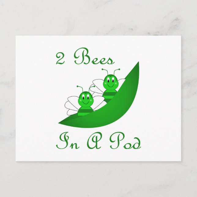 Two Bees In A Pod Postcard (Front)