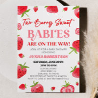 Two Berry Sweet Babies Strawberry Twin Baby Shower