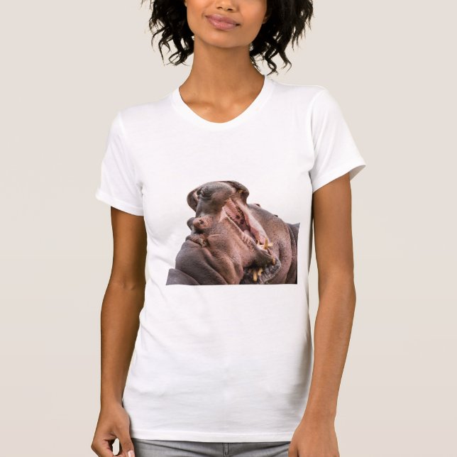 Two Big Mouth Hippo's T-shirt (Front)