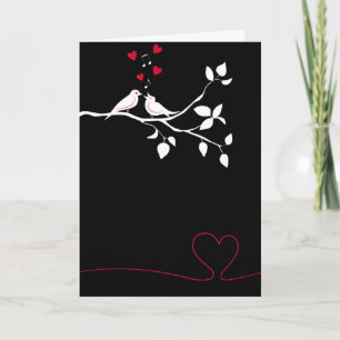 two bird in love holiday card