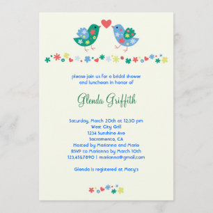 Two Birds Bridal Shower Invitation