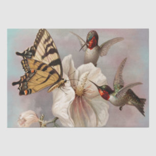 Two birds & Butterfly Shabby Chic Decoupage Tissue Paper