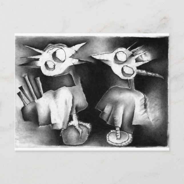 two birds in conversation. postcard (Front)