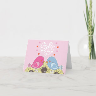 Two Birds in Love Holiday Card