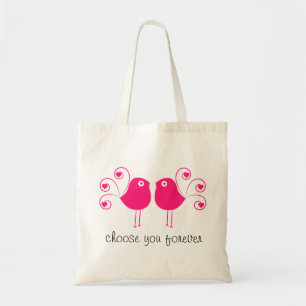 Two birds in love tote bag