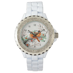 Two Birds on a Flowering Branch Watch