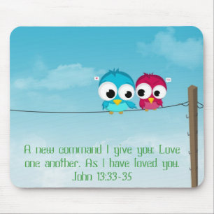 Two Birds on A Wire Mouse Mat