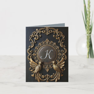 Two Birds Ornate Personalised Note Card