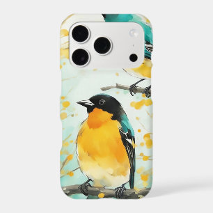 Two Birds Sitting on Tree Branch