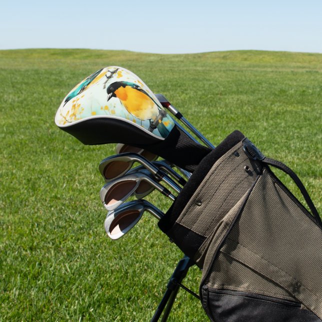 Two Birds Sitting on Tree Branch Golf Head Cover (In Situ)