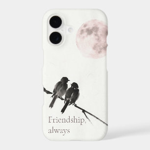 Two Birds Sumi-E Friendship, Always Phone Case