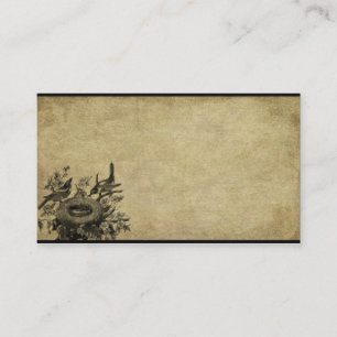 Two Birds & Their Nest- Prim Biz Cards