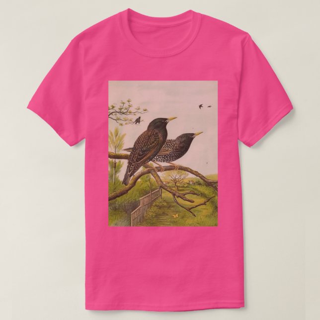 Two Black Birds In The Wild T-Shirt (Design Front)