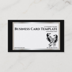 Two Black Birds Logo Raven Business Card
