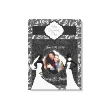 Two Black Bride Silhouettes Our Wedding Day