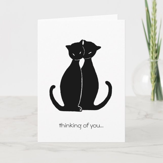 two black cats card (Front)