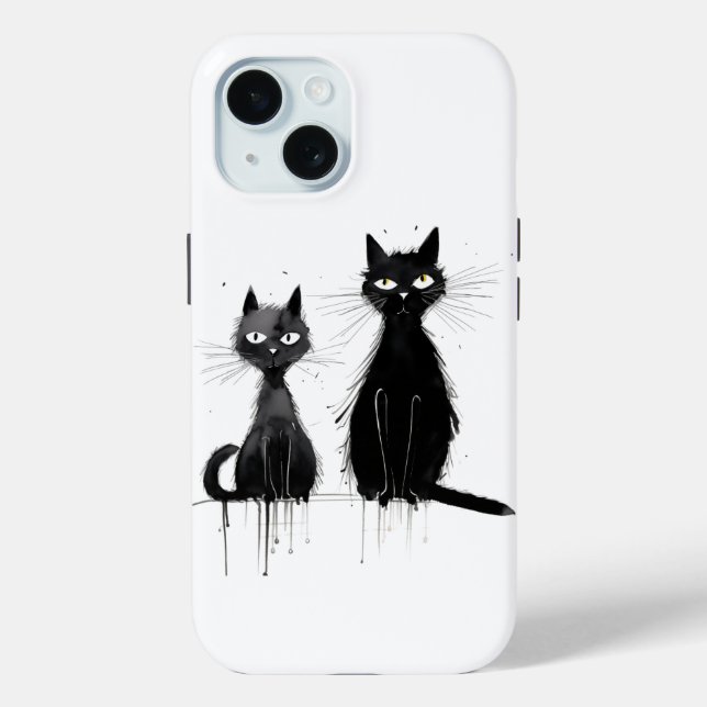 Two Black Cats Case-Mate iPhone Case (Back)
