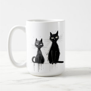 Two Black Cats Design Mug