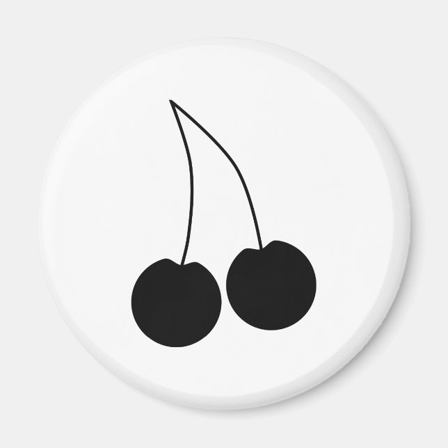 Two Black Cherries. Magnet (Front)