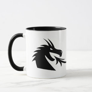Two black dragon head creatures coffee mug
