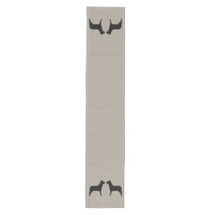 Two Black Labrador Dogs Medium Table Runner