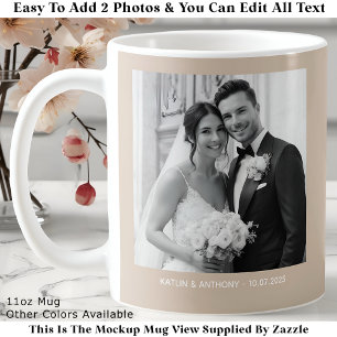 Two Black & White Photos Modern Minimalist  Coffee Mug