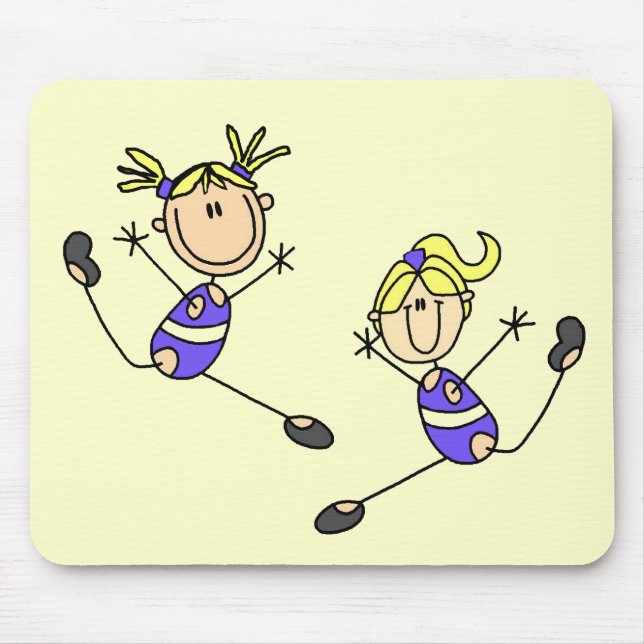 Two Blonde Girl Gymnast Tshirts and Gifts Mouse Mat (Front)
