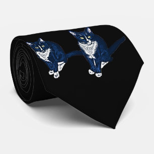 Two Blue Cats Tie