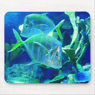 Two Blue Fish Mouse Mat