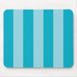 Two Blue Hues Striped Mouse Mat