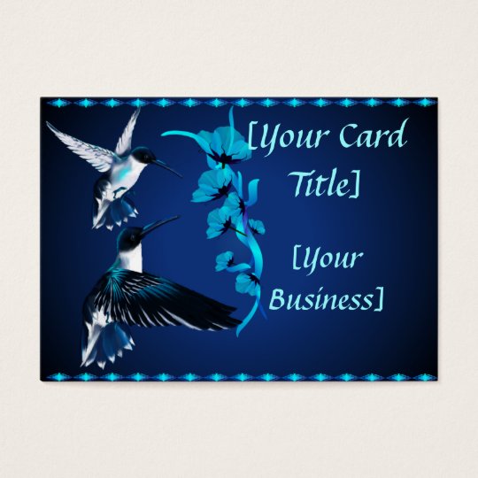 Two Blue Hummingbirds Business Card