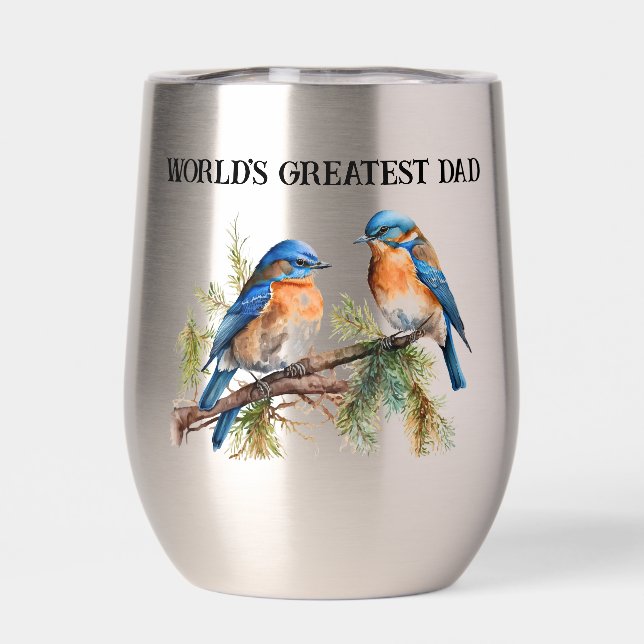 Two Bluebirds World's Greatest Dad (Back)