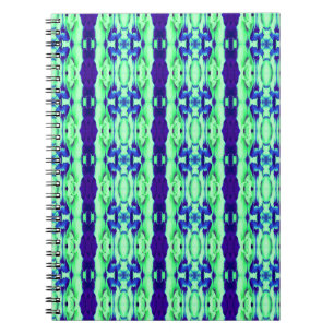 Two blues light and navy striped pattern notebook