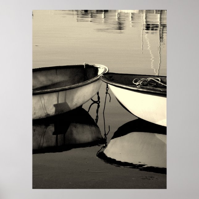 Two boats adrift on the New England Coast Poster (Front)