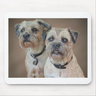 Two Border terriers Mouse Mat