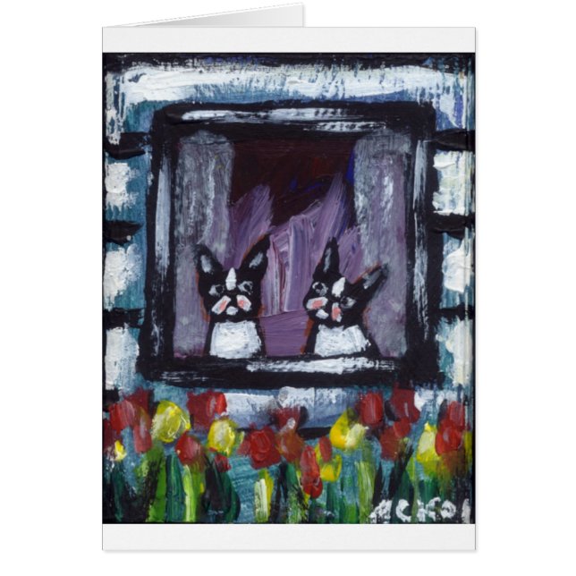 two bostons in window (Front)