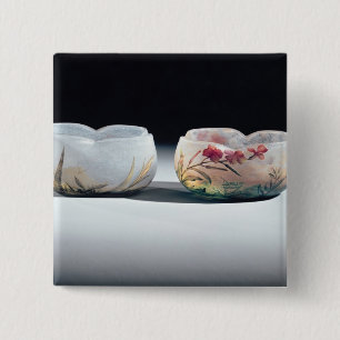 Two bowls by Daum, Nancy, France 15 Cm Square Badge